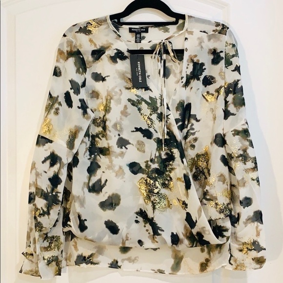 KENNETH COLE NEW YORK
Metallic Chiffon Blouse - Picture 4 of 4